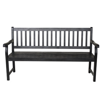 Laurel Slat-Back 600-Lbs Support Acacia Wood Outdoor Garden Patio Bench - JONATHAN Y